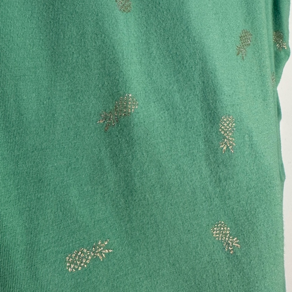 Motherhood Maternity Gold Pineapple V-Neck Ruched Shirt - Sz. 2X - Picture 4 of 7